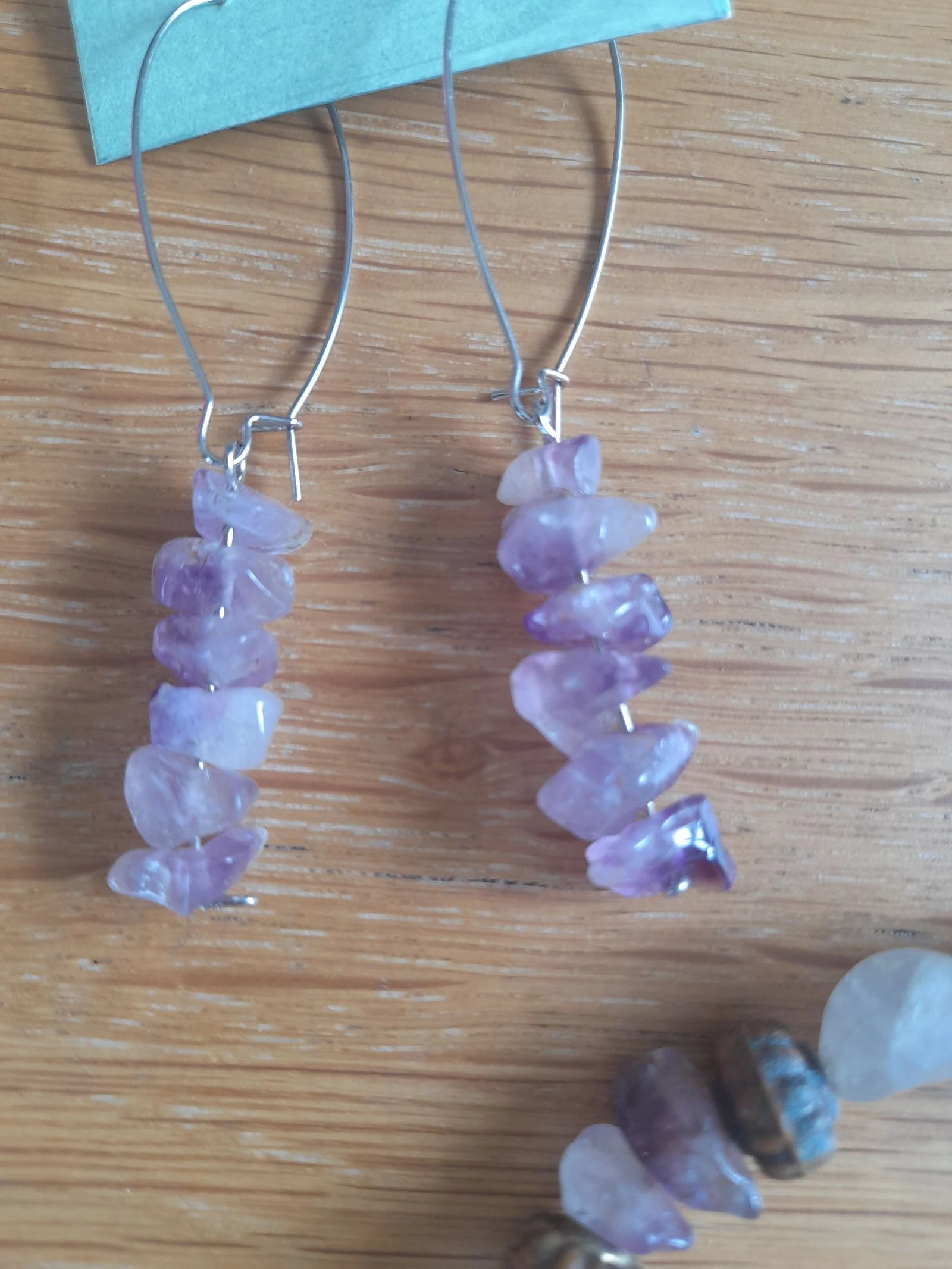 Conjunto de Pendientes y Pulsera en Amatista Lavanda – photo 3